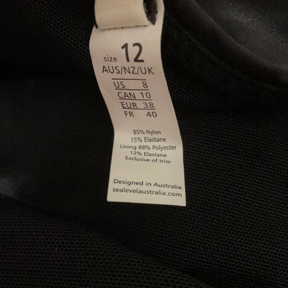 Sea Level Full Coverage Bikini Bottom SZ 8 NWOT Woman's Black - Picture 6 of 7